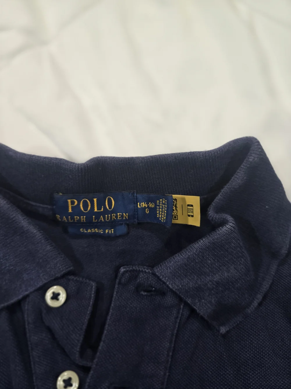 Polo by Ralph Lauren Men's Classic Navy Polo Shirt with Red Pony Size Large